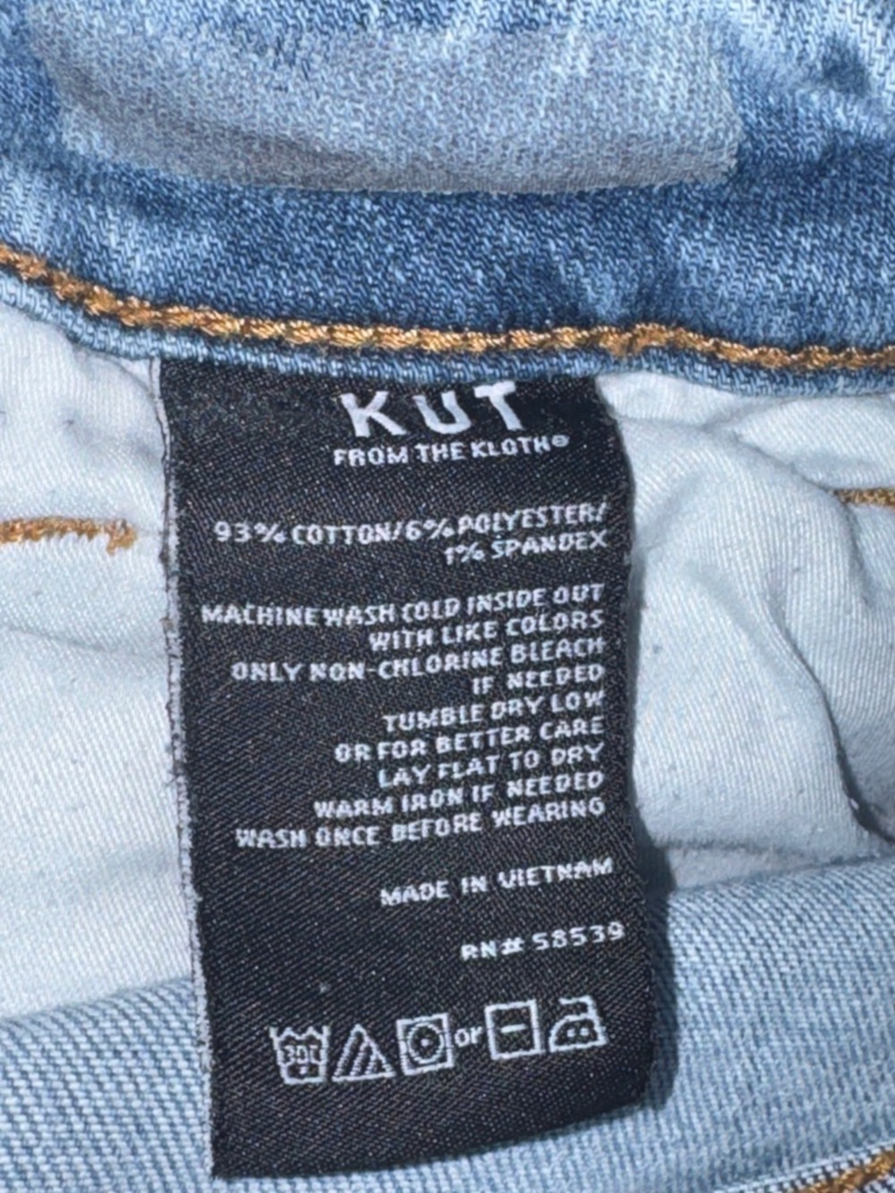 Kut from the Kloth Elizabeth crop straight fair wash High-Rise Straight Jeans 4 - Picture 8 of 10